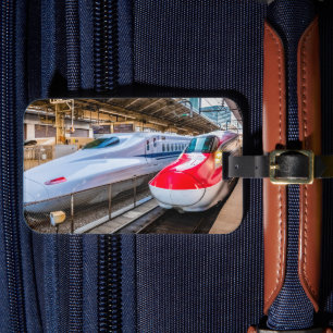 Zwei Shinkansen am Bahnhof Tokio Gepäckanhänger