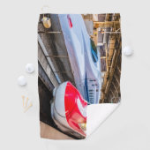 Zwei Shinkansen am Bahnhof Tokio Golfhandtuch (Insitu)