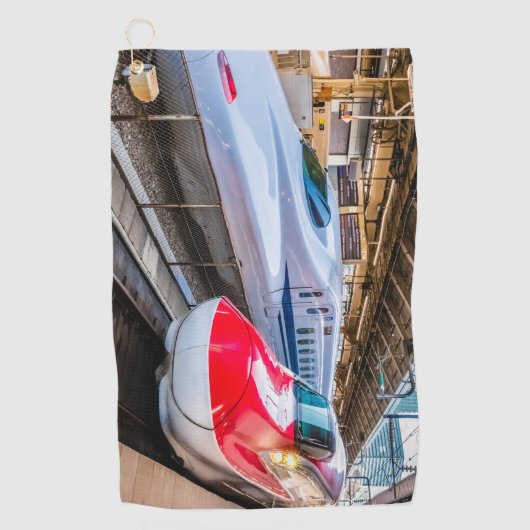 Zwei Shinkansen am Bahnhof Tokio Golfhandtuch (Vorderseite)