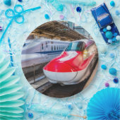 Zwei Shinkansen am Bahnhof Tokio Pappteller (Party)