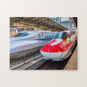 Zwei Shinkansen am Bahnhof Tokio Puzzle