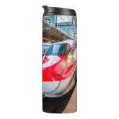 Zwei Shinkansen am Bahnhof Tokio Thermosbecher (Nach rechts gedreht)