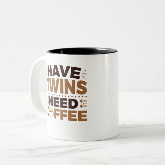 Zwei Side brauchen Kaffee Zwei Mamas Vater Eltern Zweifarbige Tasse (Vorderseite Links)