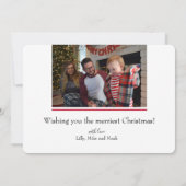 Zwei Side Foto WEIHNACHTEN Weihnachtskarte (Rückseite)