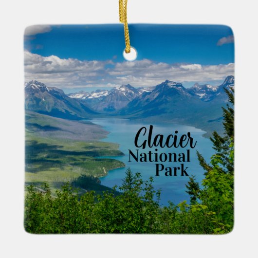 Zwei Side Glacier National Park Keramikornament (Vorderseite)
