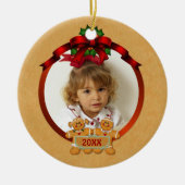 Zwei Side Ornament Holiday Gingerbread Kinder (Vorne)