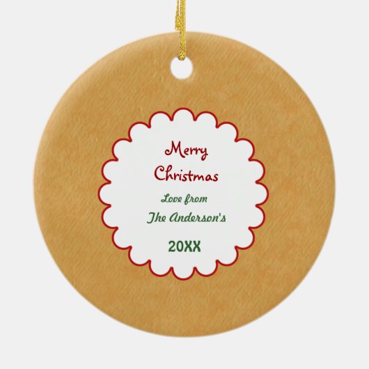 Zwei Side Ornament Holiday Gingerbread Kinder (Hinten)