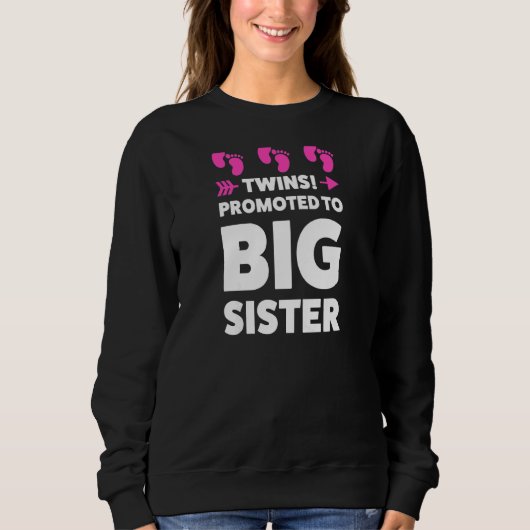 Zwei Sieger für große Schwester Sweatshirt (Vorderseite)