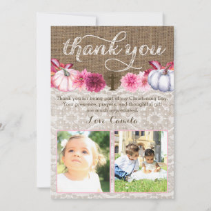 Zwei Sieger Religious Dankes Karten mit Pumpkins