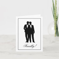 Zwei Silhouetten Glückwünsche Mitteilungskarten