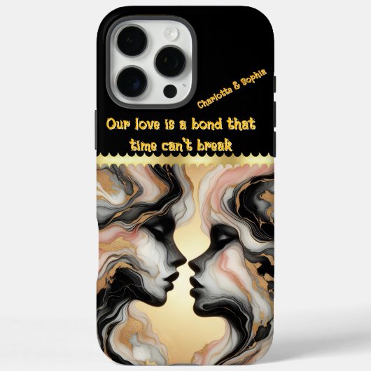 Zwei Silhouetten verschmelzen in Harmonie. Case-Mate iPhone Hülle (Rückseite)