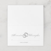 Zwei Silver Rings verflochten Platzkarte (Außenseite Aufgefaltet)