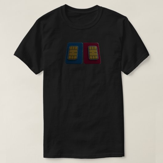 Zwei SIM-Karten T-Shirt (Design vorne)