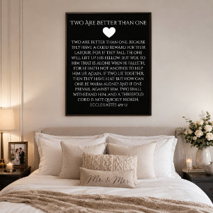Zwei sind besser als eine Ecclesiastes 4:9 Hochzei Poster