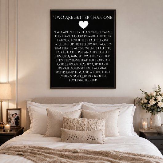 Zwei sind besser als eine Ecclesiastes 4:9 Hochzei Poster
