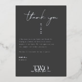 Zwei sind besser als eins | Babydusche Vielen Dank Folieneinladung (Vorderseite)