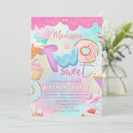 zwei sind so süß einladung (Stehend Vorderseite)