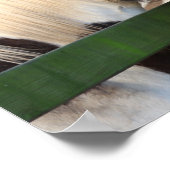 Zwei Sinti und Roma Vanner Pferde schauen über Zau Poster (Ecke)