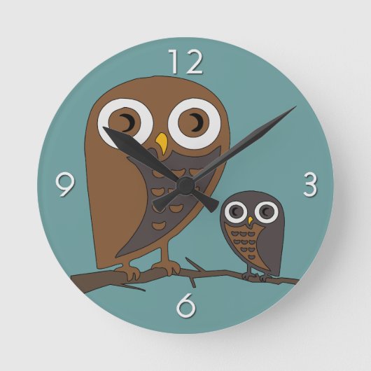 Zwei Sirenen Runde Wanduhr (Vorderseite)