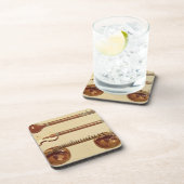 Zwei Sitars und ein rudra vina, Inder, 'vom Getränkeuntersetzer (Rechte Seite)