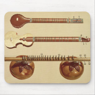 Zwei Sitars und ein rudra vina, Inder, 'vom Mousepad