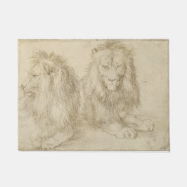 Zwei Sitzbänke (Wildtiere) (Albrecht Durer) Fußmatte