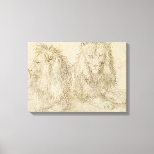 Zwei Sitzbänke (Wildtiere) (Albrecht Durer) Leinwanddruck (Vorderseite)