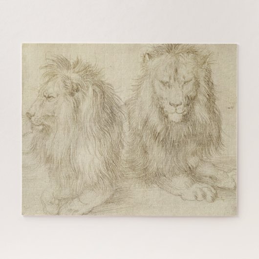 Zwei Sitzbänke (Wildtiere) (Albrecht Durer) Puzzle (Horizontal)