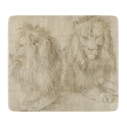 Zwei Sitzbänke (Wildtiere) (Albrecht Durer) Schneidebrett (Vorderseite)