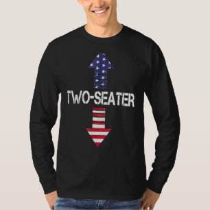 Zwei Sitze Funny 4. Juli Tag Vintag T-Shirt