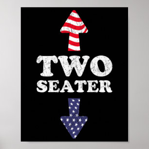 Zwei Sitze Usa 4. Juli White Trash Party Attraktio Poster