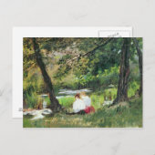 Zwei sitzende Frauen Postkarte (Vorne/Hinten)