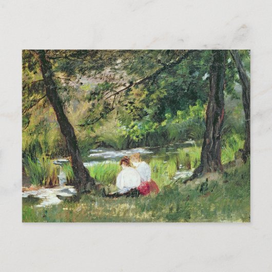 Zwei sitzende Frauen Postkarte (Vorderseite)