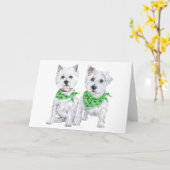 Zwei Sitzgelegenheiten am St Patricks Day Karte (Gelbe Blume)