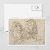 Zwei Sitzmöbel von Albrecht Durer Postkarte (Vorne/Hinten)