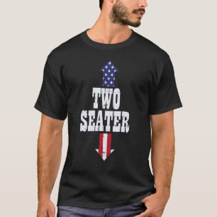 Zwei Sitzplätze USA 4. Juli Party schmutzige Erwac T-Shirt