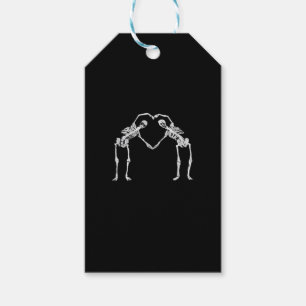 Zwei Skeleton Hearts Hands Classic Geschenkanhänger