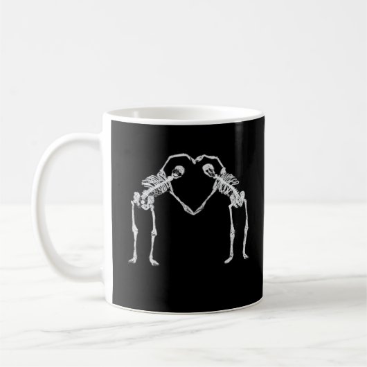 Zwei Skeleton Hearts Hands Classic Kaffeetasse (Links)