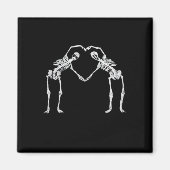 Zwei Skeleton Hearts Hands Classic Magnet (Vorne)