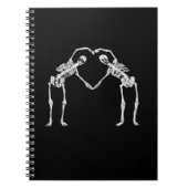 Zwei Skeleton Hearts Hands Classic Notizblock (Vorderseite)