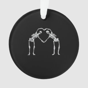 Zwei Skeleton Hearts Hands Classic Ornament