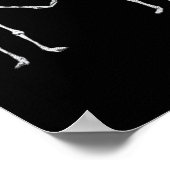 Zwei Skeleton Hearts Hands Classic Poster (Ecke)