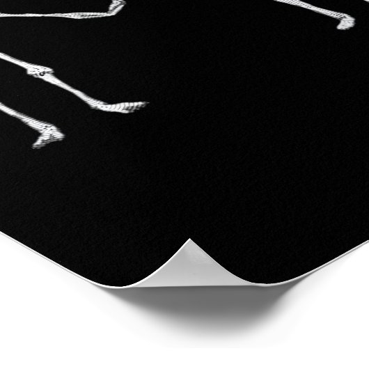 Zwei Skeleton Hearts Hands Classic Poster (Ecke)