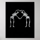 Zwei Skeleton Hearts Hands Classic Poster (Vorne)