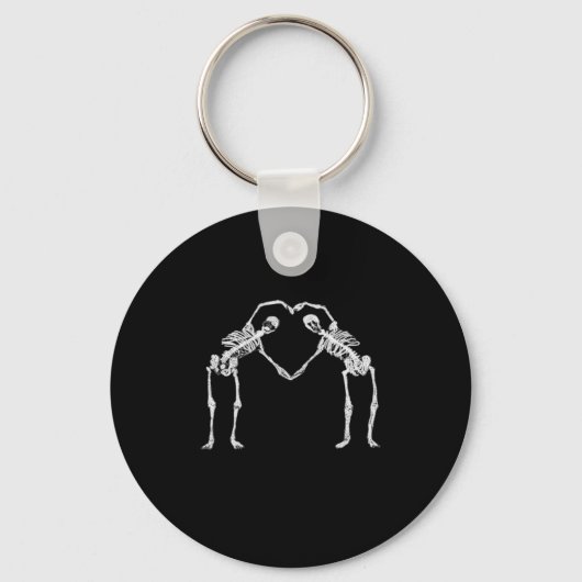 Zwei Skeleton Hearts Hands Classic Schlüsselanhänger (Vorderseite)