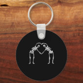 Zwei Skeleton Hearts Hands Classic Schlüsselanhänger (Vorderseite)