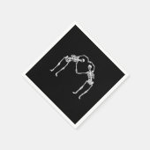 Zwei Skeleton Hearts Hands Classic Serviette (Ecke)