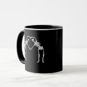Zwei Skeleton Hearts Hands Classic Tasse (Vorderseite Links)