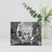 Zwei Skelette geben eine Bar-Postkarte ein Postkarte (Stehend Vorderseite)