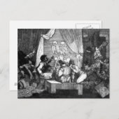 Zwei Skelette geben eine Bar-Postkarte ein Postkarte (Vorne/Hinten)